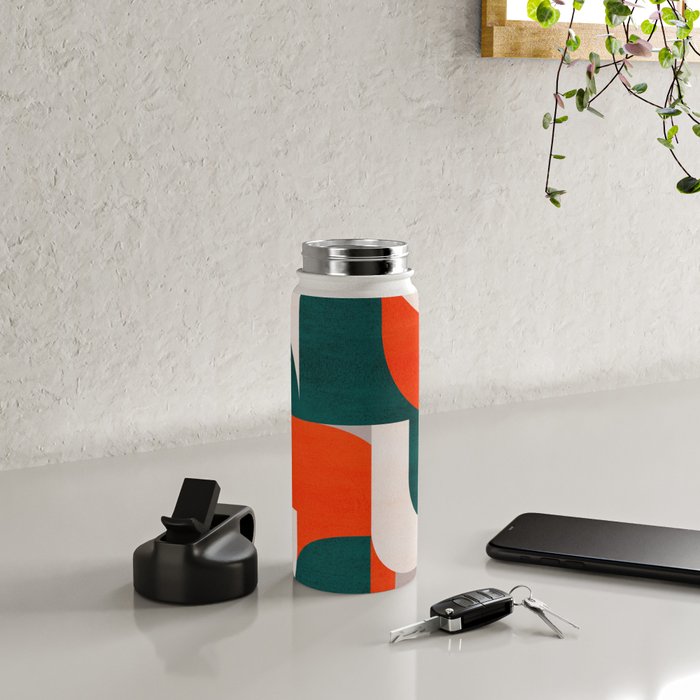 Mid century landscape Water Bottle Gallery Image 4