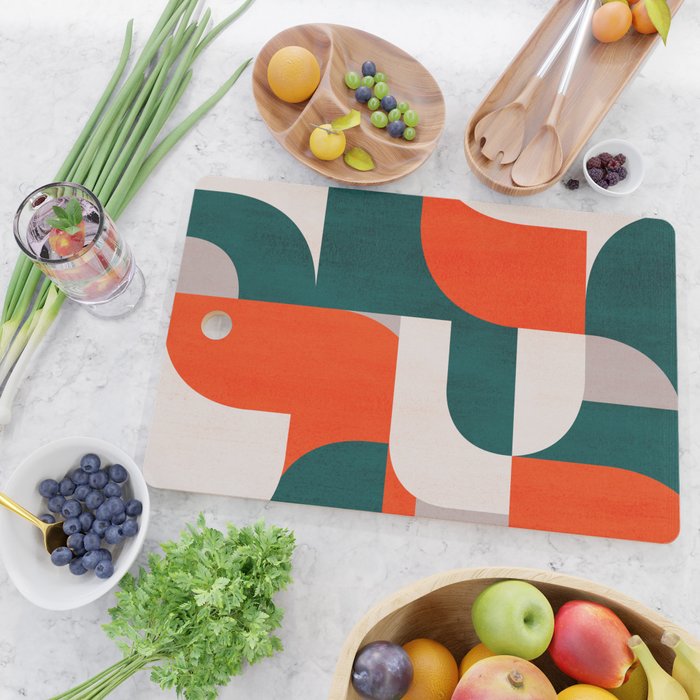 Mid century landscape Cutting Board Gallery Image 2