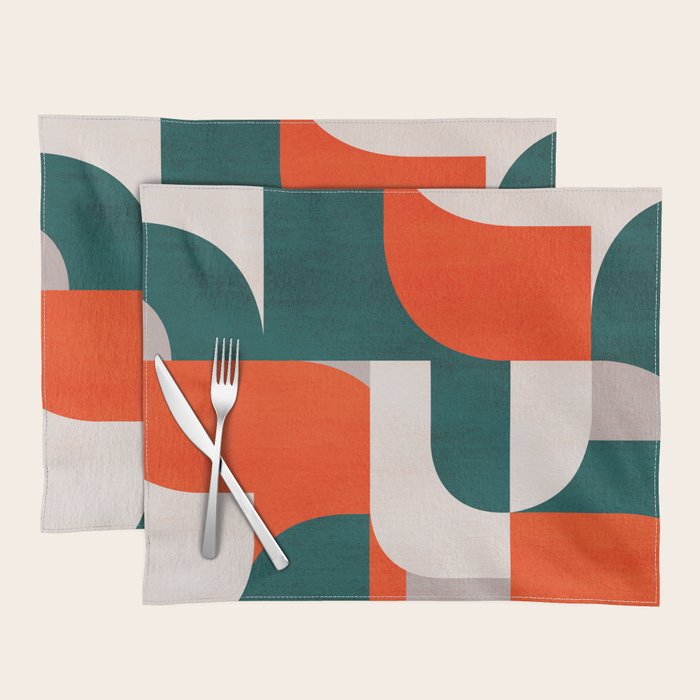 Mid century landscape Placemat Gallery Image 1
