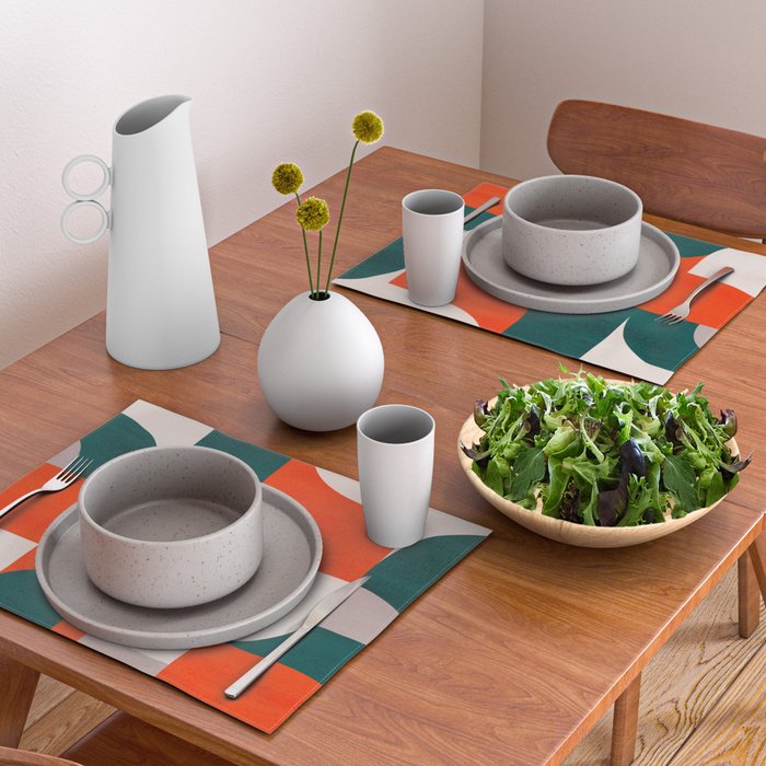 Mid century landscape Placemat Gallery Image 2