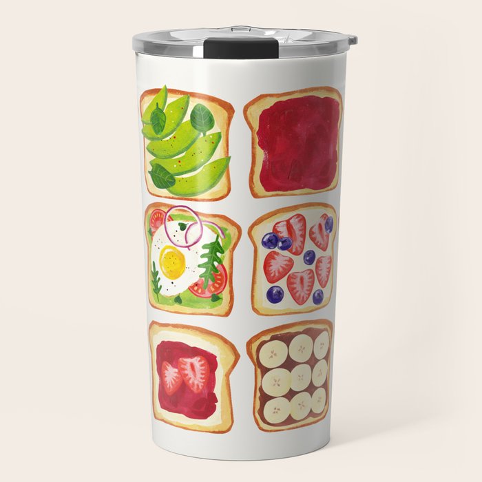 The Toast Club: Brunch Art Travel Mug Gallery Image 1