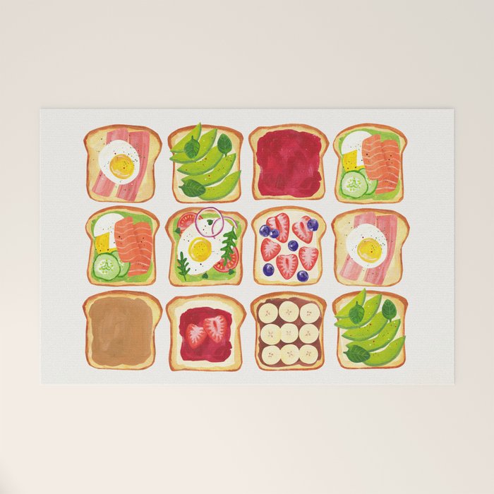 The Toast Club: Brunch Art Welcome Mat Gallery Image 1