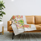 The Toast Club: Brunch Art Throw Blanket Gallery Image 1