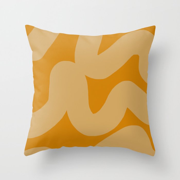 glowing goldenrod Throw Pillow Gallery Image 1
