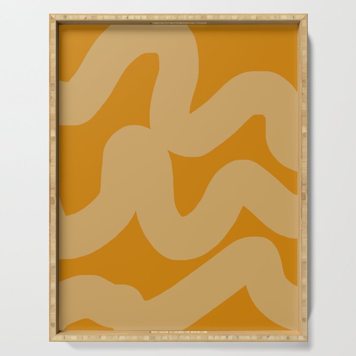 glowing goldenrod Serving Tray Gallery Image 1