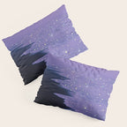 PURPLE MAGIC | seascape | glitter collage art | aesthetic of nature | yana potter digital art Pillow Sham Gallery Image 3