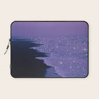 PURPLE MAGIC | seascape | glitter collage art | aesthetic of nature | yana potter digital art Laptop Sleeve Gallery Image 1