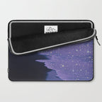 PURPLE MAGIC | seascape | glitter collage art | aesthetic of nature | yana potter digital art Laptop Sleeve Gallery Image 2