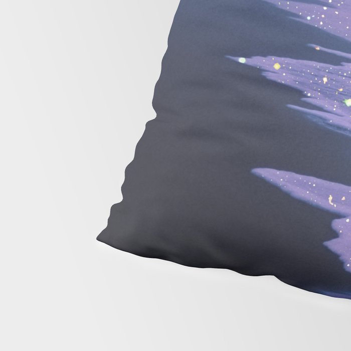 PURPLE MAGIC | seascape | glitter collage art | aesthetic of nature | yana potter digital art Pillow Sham Gallery Image 4