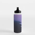 PURPLE MAGIC | seascape | glitter collage art | aesthetic of nature | yana potter digital art Water Bottle Gallery Image 3
