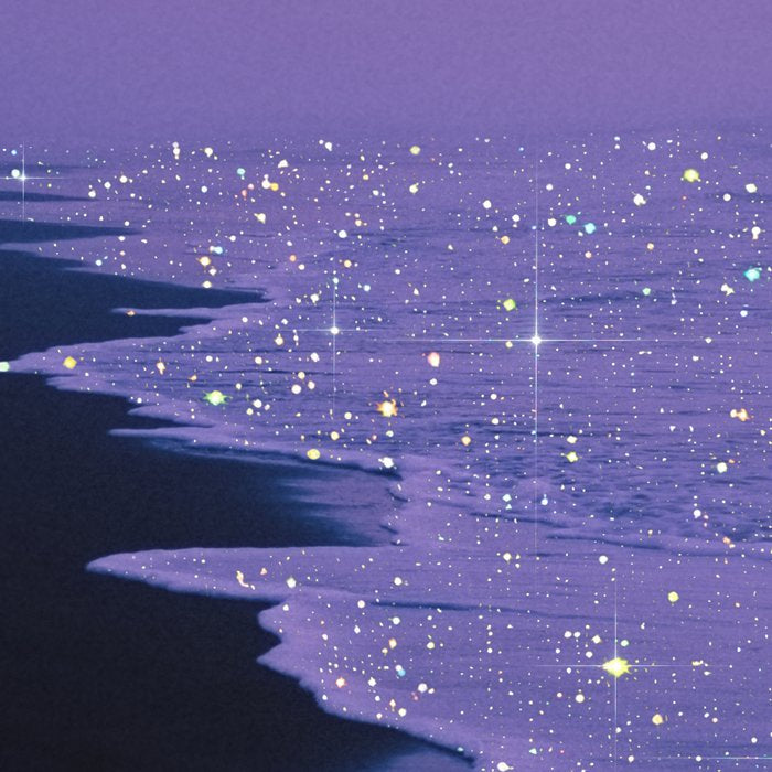 PURPLE MAGIC | seascape | glitter collage art | aesthetic of nature | yana potter digital art Coffee Mug Gallery Image 2