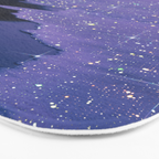 PURPLE MAGIC | seascape | glitter collage art | aesthetic of nature | yana potter digital art Bath Mat Gallery Image 3