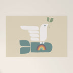 Peace dove and rainbow bomb Welcome Mat Gallery Image 1