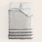 Farmhouse Grain Sack Black Stripes Duvet Cover Gallery Image 6