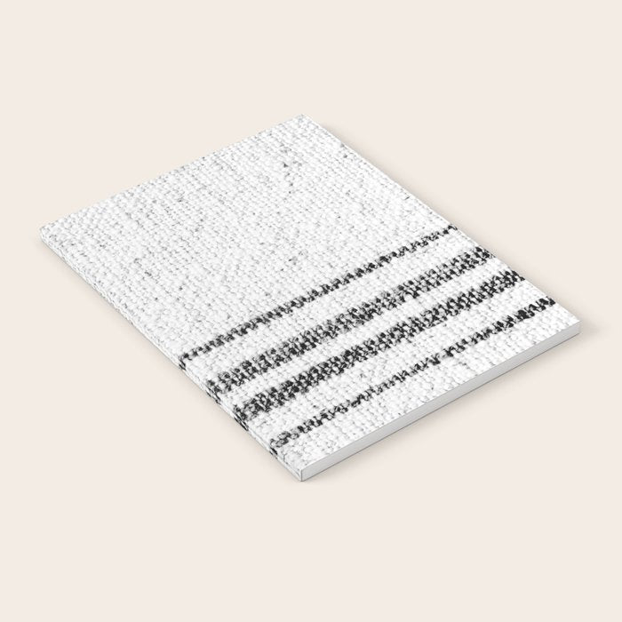 Farmhouse Grain Sack Black Stripes Notebook Gallery Image 2