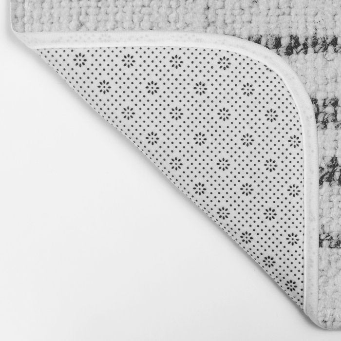 Farmhouse Grain Sack Black Stripes Bath Mat Gallery Image 2