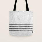 Farmhouse Grain Sack Black Stripes Tote Bag Gallery Image 1