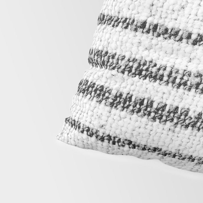 Farmhouse Grain Sack Black Stripes Pillow Sham Gallery Image 4