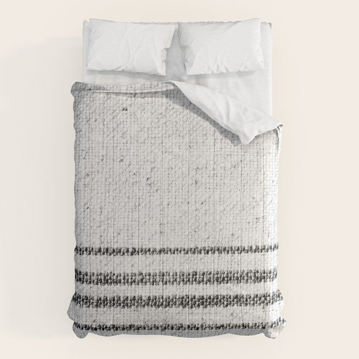 Farmhouse Grain Sack Black Stripes Comforter Gallery Image 6