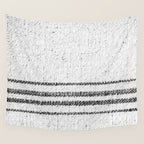 Farmhouse Grain Sack Black Stripes Wall Tapestry Gallery Image 4