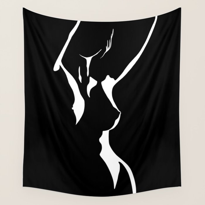 Nude Shadow Wall Tapestry Gallery Image 4