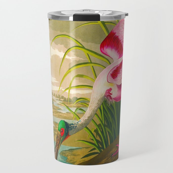 Roseate Spoonbill Bird pink Travel Mug Gallery Image 1