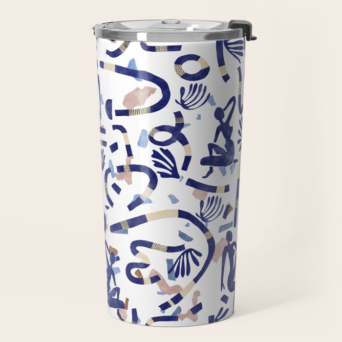Abstract women between shapes II Travel Mug Gallery Image 2