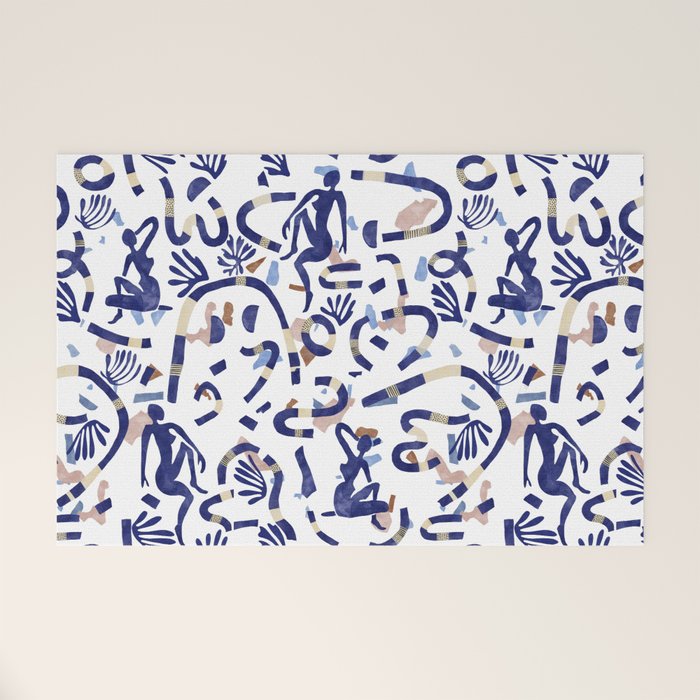 Abstract women between shapes II Welcome Mat Gallery Image 1