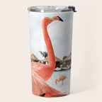 Pink Flamingos On Aruba Island Art Photo | Caribbean Beach Wall Print | Tropical Travel Photography Travel Mug Gallery Image 2