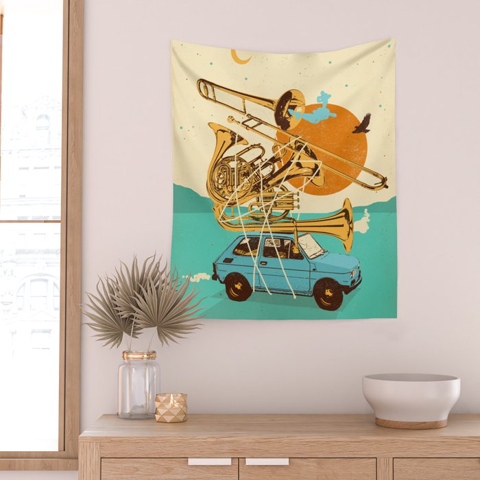 JAZZ JOURNEY Wall Tapestry Gallery Image 2