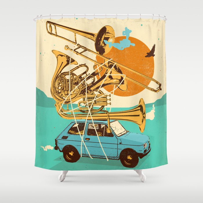 JAZZ JOURNEY Shower Curtain Gallery Image 1