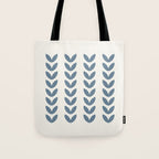 Leaf Pattern Pastel Blue - Scandinavian Tote Bag Gallery Image 1