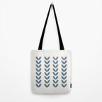 Leaf Pattern Pastel Blue - Scandinavian Tote Bag Gallery Image 2