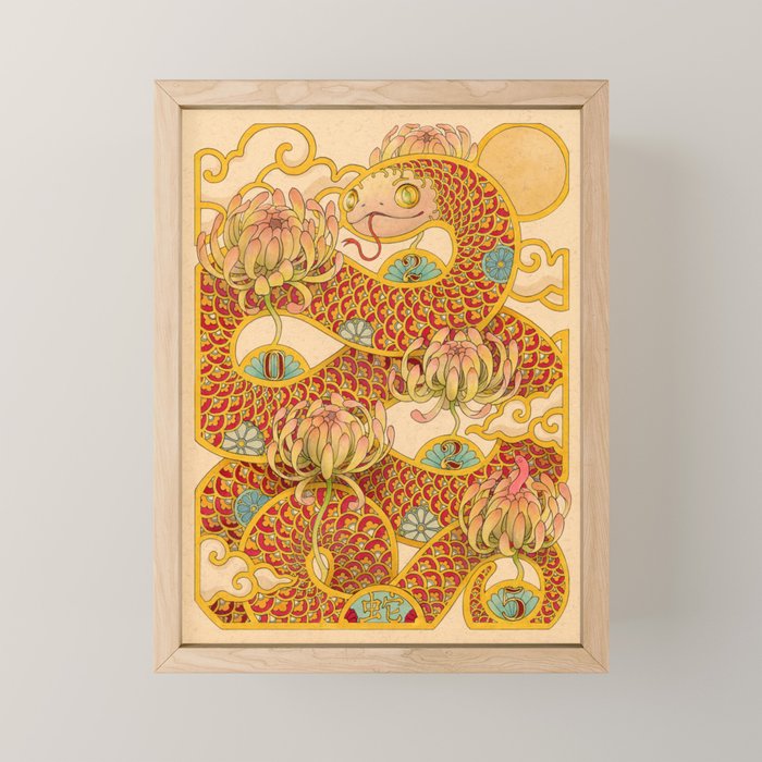 Year of the Snake 2025 Mini Art Print