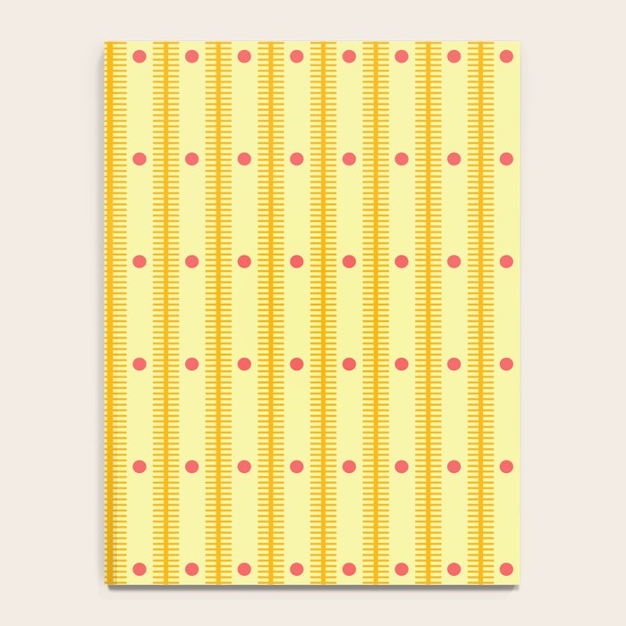 Stripes With Lines and Dots pattern yellow Notebook Gallery Image 4