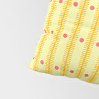 Stripes With Lines and Dots pattern yellow Pillow Sham Gallery Image 4