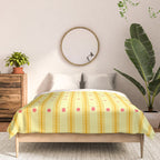 Stripes With Lines and Dots pattern yellow Comforter Gallery Image 3