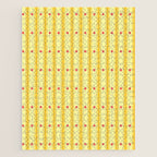 Stripes With Lines and Dots pattern yellow Jigsaw Puzzle Gallery Image 1