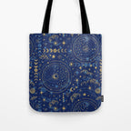 Pattern mystic celestial dark A Tote Bag Gallery Image 1