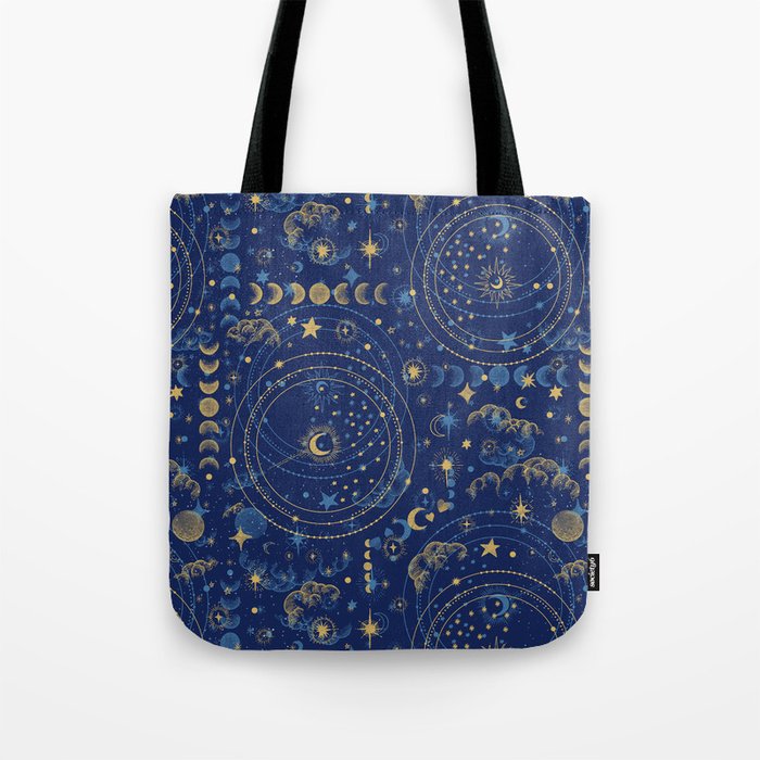 Pattern mystic celestial dark A Tote Bag Gallery Image 1