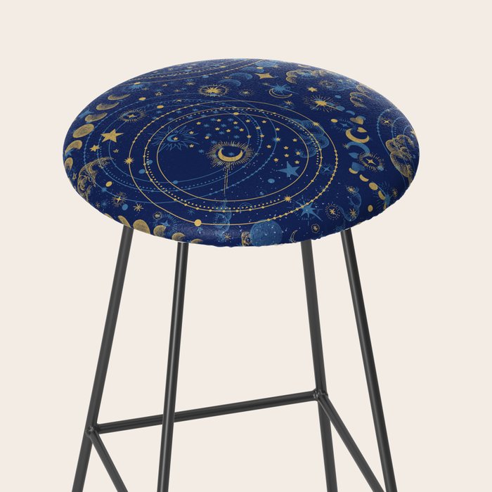 Pattern mystic celestial dark A Stool Gallery Image 2