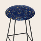 Pattern mystic celestial dark A Stool Gallery Image 2