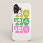 Ho Ho Ho - Pink and Green iPhone Case Gallery Image 1