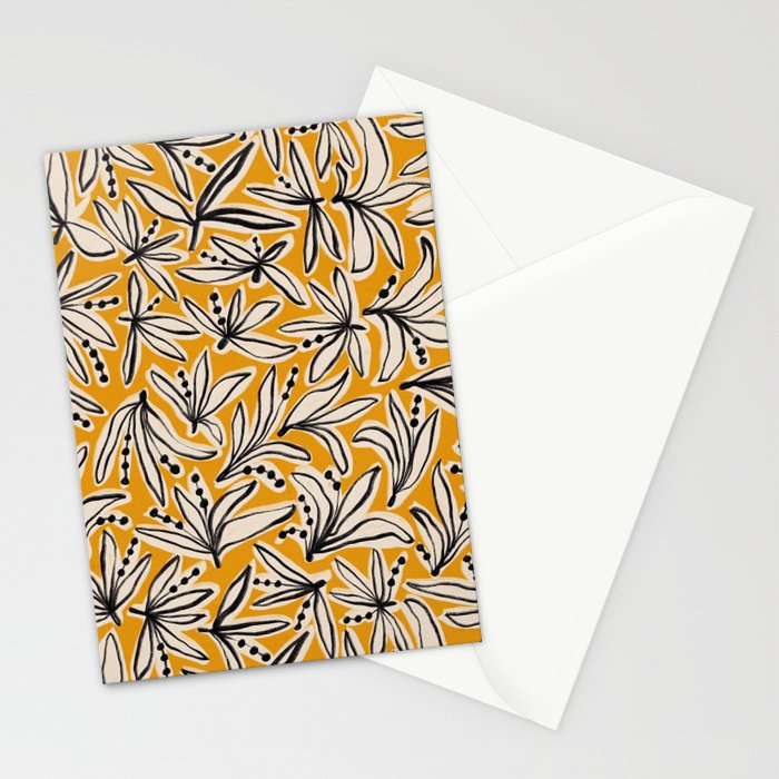 Lily Flower Pattern #2 Stationery Card Gallery Image 2