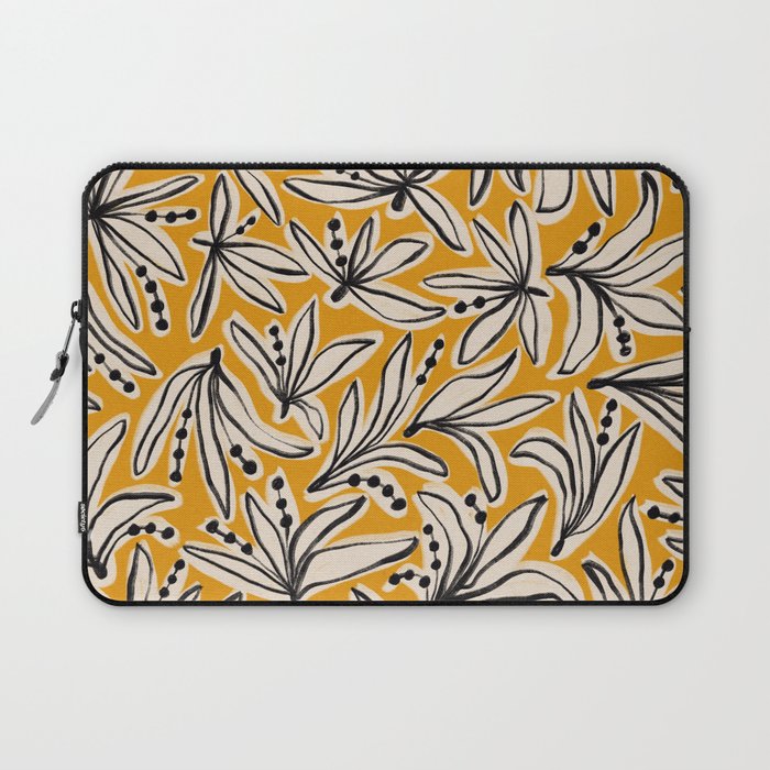 Lily Flower Pattern #2 Laptop Sleeve Gallery Image 1