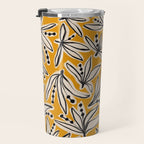 Lily Flower Pattern #2 Travel Mug Gallery Image 3