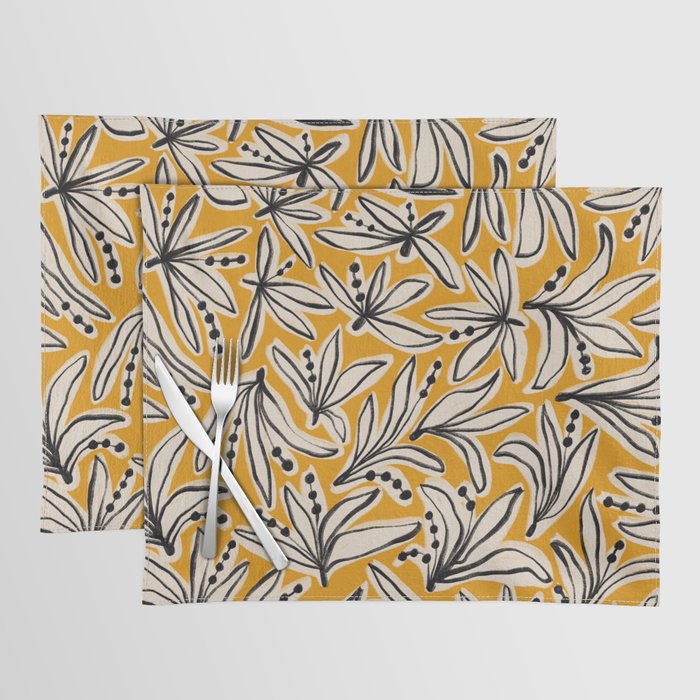 Lily Flower Pattern #2 Placemat Gallery Image 1