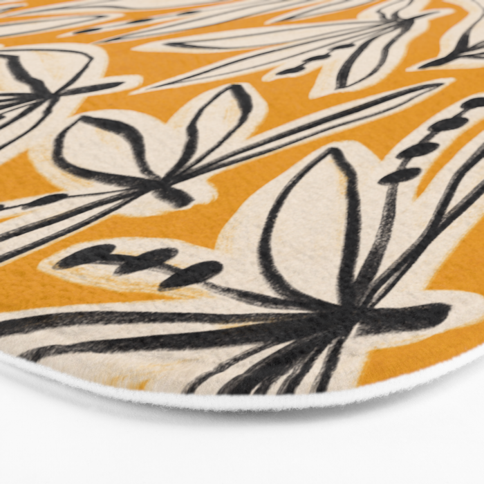 Lily Flower Pattern #2 Bath Mat Gallery Image 3
