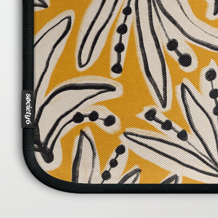 Lily Flower Pattern #2 Laptop Sleeve Gallery Image 3