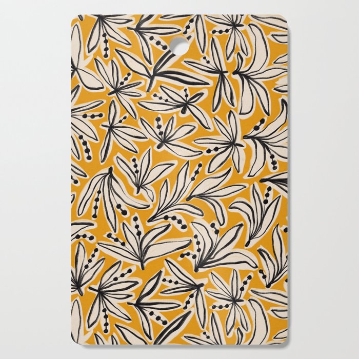 Lily Flower Pattern #2 Cutting Board Gallery Image 1